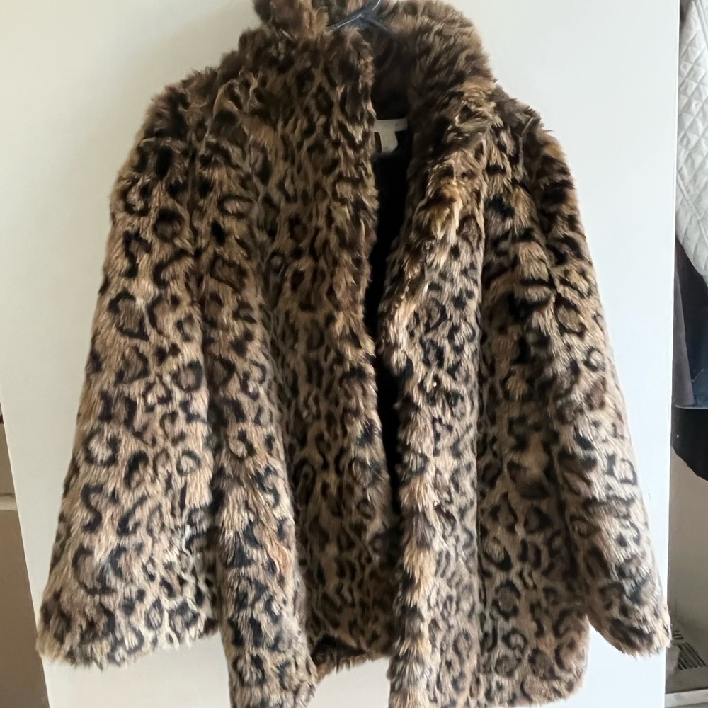 H&M fur cheetah coat